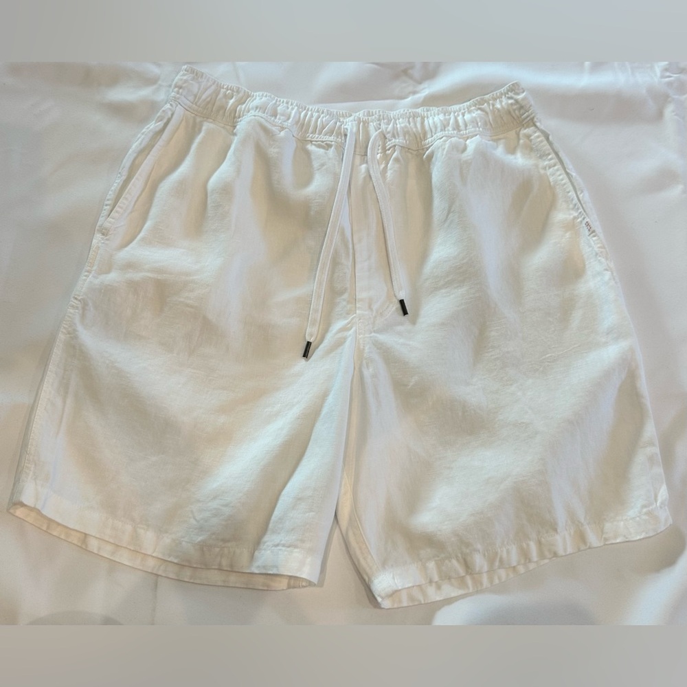 Professional Athletes Derek Rose White Linen Drawstring Shorts White- Size L